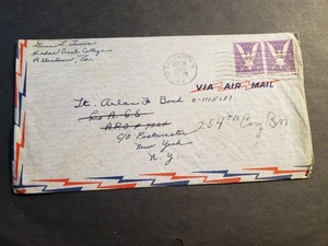 APO 7224 SEGUNDA GUERRA MUNDIAL 1943 cubierta del ejército 254th ENGINEERING Bn correo del oficial - Imagen 1 de 2