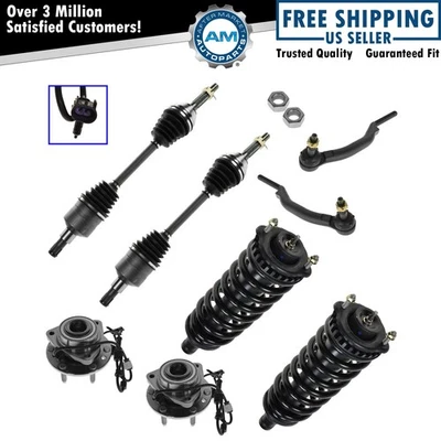 8 Piece Steering & Suspension Kit Strut Assemblies Wheel Hub & Bearings CV Axles Foto 1 de 4