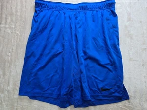 Nike Shorts Mens Large Blue Dri-Fit Mesh Basketball Gym Swoosh - Picture 1 of 10