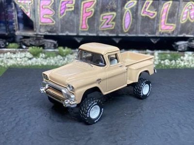 1958 GMC Pickup Truck Lifted 4x4 1/64 Diecast Customized M2 Machines Custom - Image 1 of 4