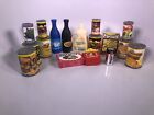 vtg lot of16 miniature play food grocery store display 