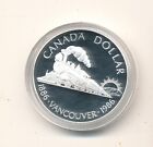 Kanada: 1 Dollar 1986 in PP (Silber, Eisenbahn Gedenkmnze)