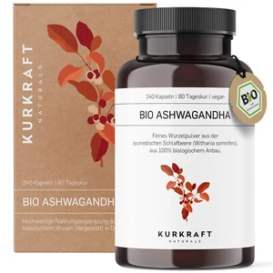 Kurkraft Bio Ashwagandha Kapseln - Hochdosiert (660mg je Kapsel) - Vegan
