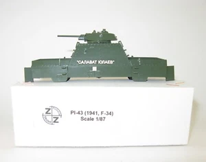 PL-43 Auto blindata con torretta T-34 (1941, F-34) САЛАВАТ ЮЛАЕВ WWII - 1:87 H0 - Foto 1 di 4