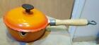 Le Crueset Pan &amp; Lid 15cm Vintage Size 16 Volcanic Orange Kitchen Cast Iron Pan