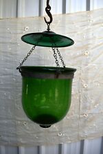 Antique Verre Hundi Lampe Belge Bell Jar Suspendu Lanterne R.ditmar Autriche "