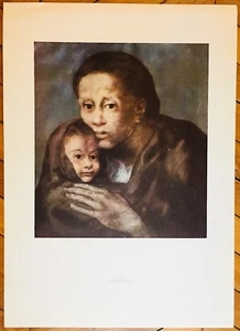 Picasso Pablo affiche originale 1966 Mère et enfant au fichu Muséum Barcelona - Imagen 1 de 4
