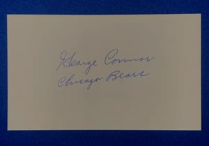 GEORGE CONNER HOF SIGNED 3x5 INDEX CARD CHICAGO BEARS PSA DNA - Picture 1 of 3