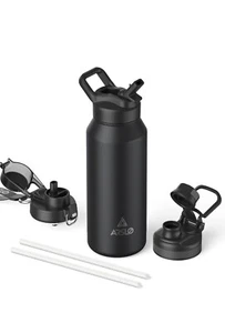 Arslo 40oz Stainless Steel Water Bottle Straw & Spout Lid - New in Box - Picture 1 of 3