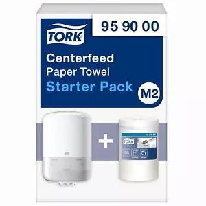 Tork Centrefeed Paper Towel Starter Pack - 959000 - M2 + Wiping Paper Refill ... - Picture 1 of 6
