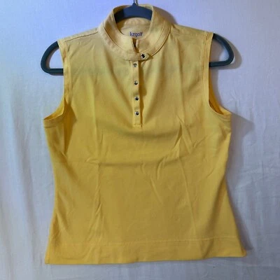 Top para mujer Liz Golf Dry-Tech amarillo sin mangas talla M broches a presión Foto 1 de 4