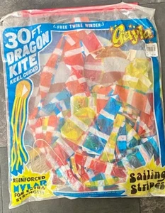 ☆ Vintage 1980s Gayla #750 Sky Racer Keel Guided Red 30 Ft DRAGON Kite NEW NOS ☆ - Picture 1 of 10