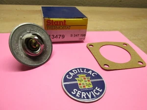 1949 - 1962 CADILLAC THERMOSTAT WITH HOUSING GASKET NEW 195 DEGREES MADE IN USA - Picture 1 of 8