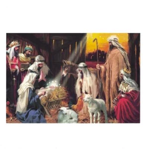 It's Christmas! Manger Scene Greeting Card - Picture 1 of 2