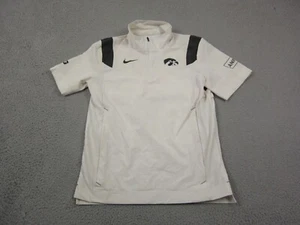 Iowa Hawkeyes Shirt Mens Small White Team Issue Coaches Nike Softball ANF Hawks - Picture 1 of 17