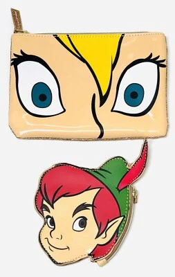 Disney Danielle Nicole Peter Pan y Campanilla Monedero Bolsa Cosméticos Conjunto Foto 1 de 4