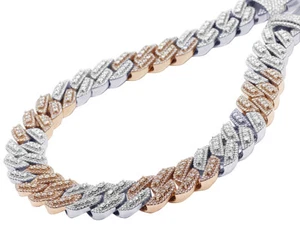 3D Cuban Link EGL Certified VVS 79.7CT Real Diamond 10K Gold Chain 24MM 21" - Picture 1 of 6