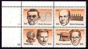 Scott #2058a (2055-58) American Inventors Plate Block of 4 Stamps - MNH P#5-5 UL - Picture 1 of 1