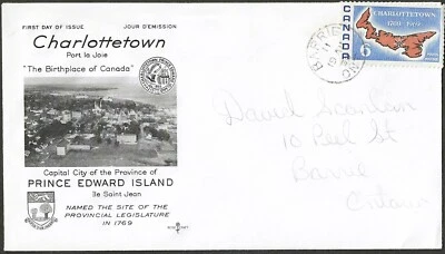 🍁Canada  #499   "PRINCE EDWARD ISLAND"      Fine Used 1969  Rosecraft Cover - Image 1 of 2