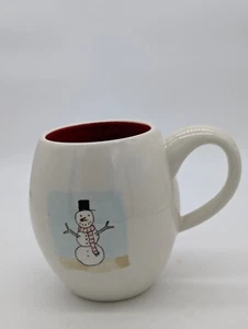 "M"" Stempel markiert Magenta Rae Dunn Schneemann Kaffeetasse" - Bild 1 von 5