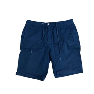 ZARA MAN Chino Cargo Shorts Men's MEDIUM Leisure Blue Drawstring - Picture 1 of 7