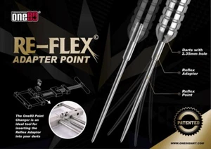 Dart One80 Re-Flex Adapter Point 6 Stück Steeldartspitzen - Reflex - Bild 1 von 3