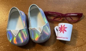 American Girl Shoes 18" Doll Shine On Light Up Accessories Glasses Mug WORKS - Picture 1 of 10