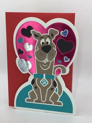 Открытка Hallmark Happy Valentine's Day дизайн из фольги Scooby-Doo с сердечками - Изображение 1 из 2