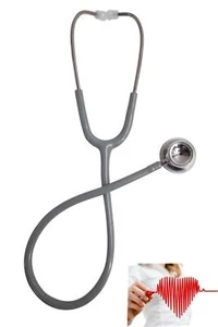 CONTEC SC23 Double Dual Head Stethoscope Doctor Nurse Medical Healthcare grey - Picture 1 of 4