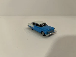Model Power Minis 19238, 1955 Chevy Bel Air Coupe, Blue & White, 1/87 HO Scale - Picture 1 of 2
