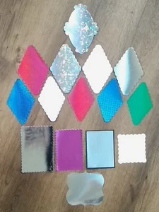 Holographic Die Cut Card Shapes x15 Card Making Scrapbook Toppers Embellishments - Picture 1 of 6