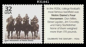 USA3 #3184l MNH 1920 Four Horsemen Notre Dame - Picture 1 of 1