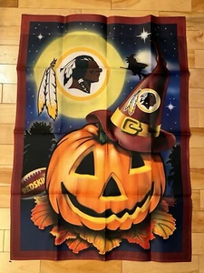 Vintage Washington Redskins/Commanders NFL Licensed Halloween Flag. Pumpkin - Picture 1 of 8