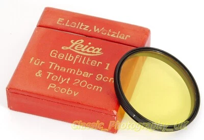 Leitz THAMBAR 9cm Summicron 90mm TELYT 20cm fit LEICA POOBV Yellow 1 E48 Filter - Image 1 of 2