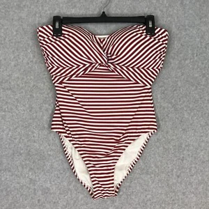 Kona Sol Swimsuit Women Medium One Piece Bandeau Twist Strapless Medium Coverage - Picture 1 of 10