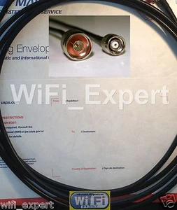 RG58  LMR195 3M 10 Feet WiFi WRT54G N Male RP-TNC M Extension Cable WiFi Router - Picture 1 of 4