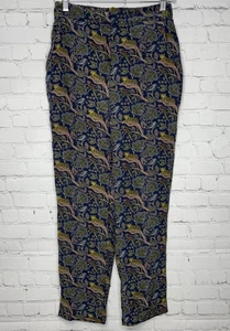 J. Crew 100% Silk Full-length easy pant in botanical cheetah print - Picture 1 of 5