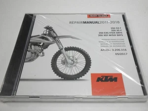 2011-18 KTM 350 SX-F/XC-F/EXC-F/XCF-W SIX DAYS Repair Manual CD-Rom - Picture 1 of 2