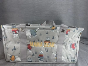 Thirty One Medium Utility Beuteltasche Mama Bär neu im Paket Winter Urlaub gemütlich Schnee - Bild 1 von 8