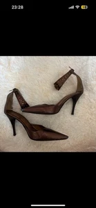 Ravel Brown leather kitten heels. Size 6 #size6 #ravel #brownheel #heel - Picture 1 of 6