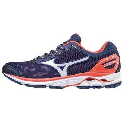 Mizuno Wave Rider 21 Women's Running Shoe, US 7, Patriot Blue/White, J1GD180302 - Image 1 of 4