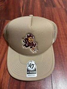 Cappello Uomo '47 Arizona State Sun Devils Trucker Regolabile Raro Scintillante - Foto 1 di 3