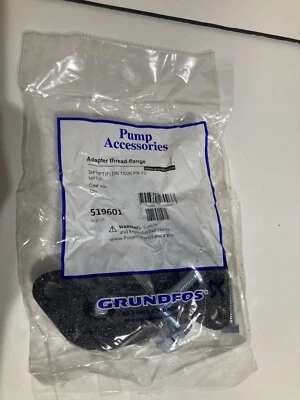 GRUNDFOS 519601 Cast Iron Flange Set for UP Series Circulator Pumps-3/4 NPT 347 Black