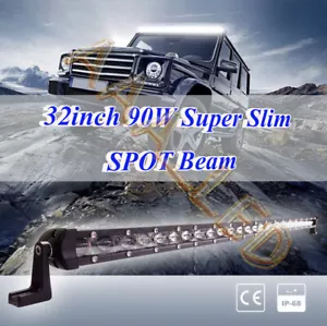 Ultra Thin 32 Inch LED Light Bar Spot Offroad Driving SUV ATV Truck Fog Lamp 34" - Picture 1 of 11