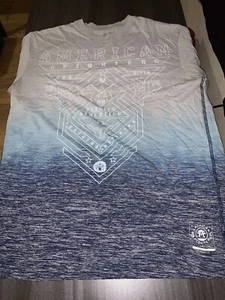 American Fighter Premium Shirt Mens Size Large Gray & Blue Short Sleeve - Picture 1 of 5