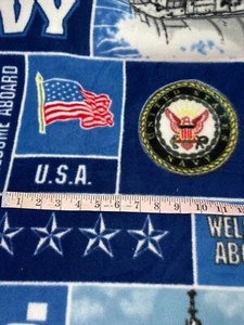 United States Military Fleece USA Navy Fabric 1 yard plus New crafts sewing - Picture 1 of 5