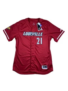 Camiseta de béisbol Adidas roja talla M de los Cardenales de la Universidad de Louisville nueva con etiquetas - Imagen 1 de 2