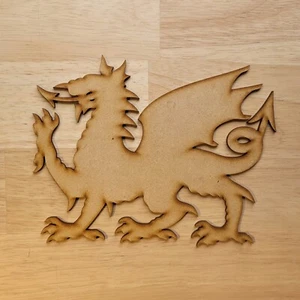 Laser Cut MDF Welsh Dragon Wales Craft Shapes 5-60cm Embellishments Large Wooden - Picture 1 of 10