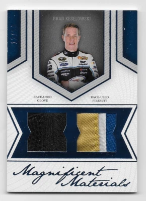 Brad Keselowski NASCAR 2013 Press Pass Magnificent Materials /50 glove firesuit  - Image 1 of 2