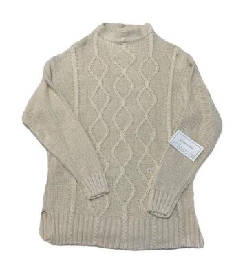 NUEVO NUEVO CON ETIQUETAS Vestido Suéter Jennifer Moore Cuello Alto Talla Pequeña Mezcla Ramie Tejido 3D Foto 1 de 4